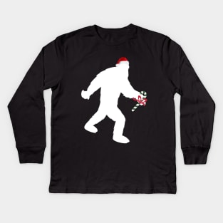 Bigfoot Santa or Santa Squatch Kids Long Sleeve T-Shirt